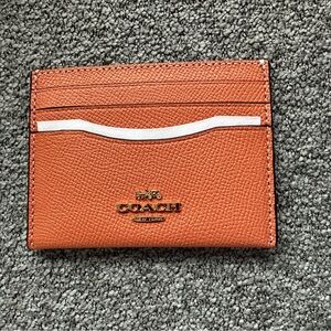 Orange Coral Coach Card Case
